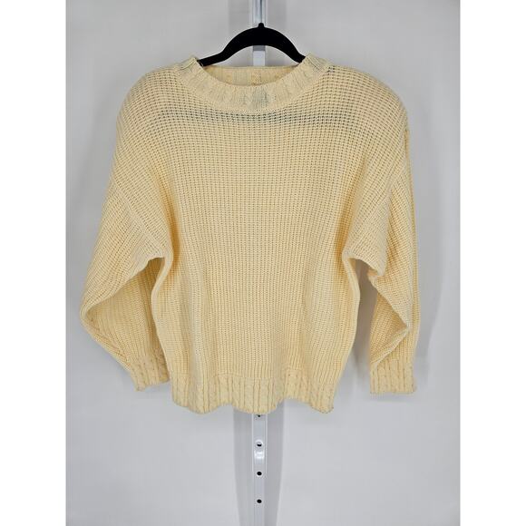 Partners Mervyns Women's Yellow Round Neck Long Sleeve Acrylic Sweater Size M - Picture 1 of 4